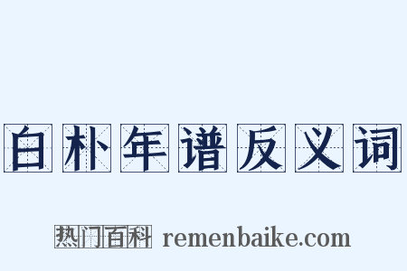 白朴年谱反义词是什么意思的图片